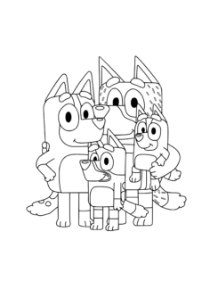 Bluey Characters Coloring Pdf, Free Vectors File